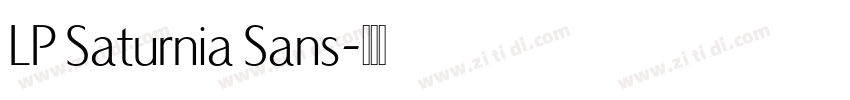 LP Saturnia Sans字体转换